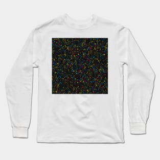 Colourful Terrazzo Speckle Pattern (Black) Long Sleeve T-Shirt